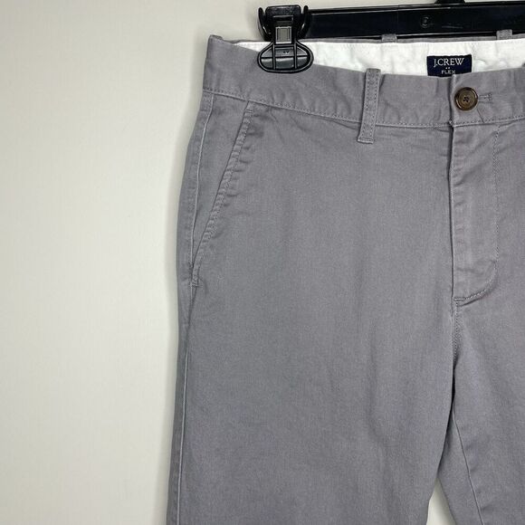J.CREW Pants Men 29 x 30 Straight Fit Chino Gray Cotton Blend H3186 - Picture 3 of 16